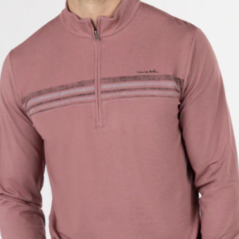 TravisMathew Men’s Quarter-Zip Pullover M | Rose Mauve